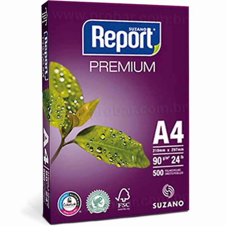 Papel Sulfite Report Premium A4 210 X 297 90g Caixa C2500 Fls • Carbopel 3412