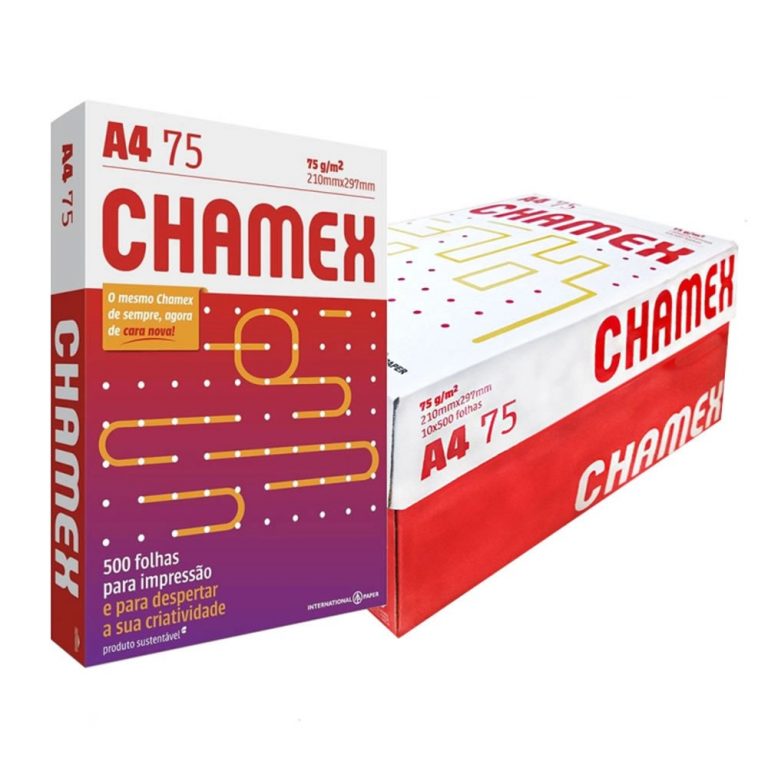 Papel Chamex A4 210x297 75g C5000 Folhas • Carbopel 8543